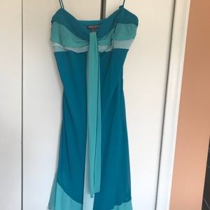 Skinny strap ombré dress